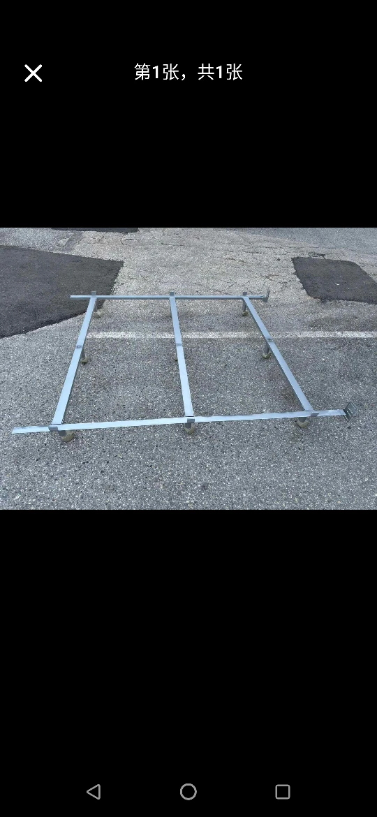 Metal bed frame with wheels queen size