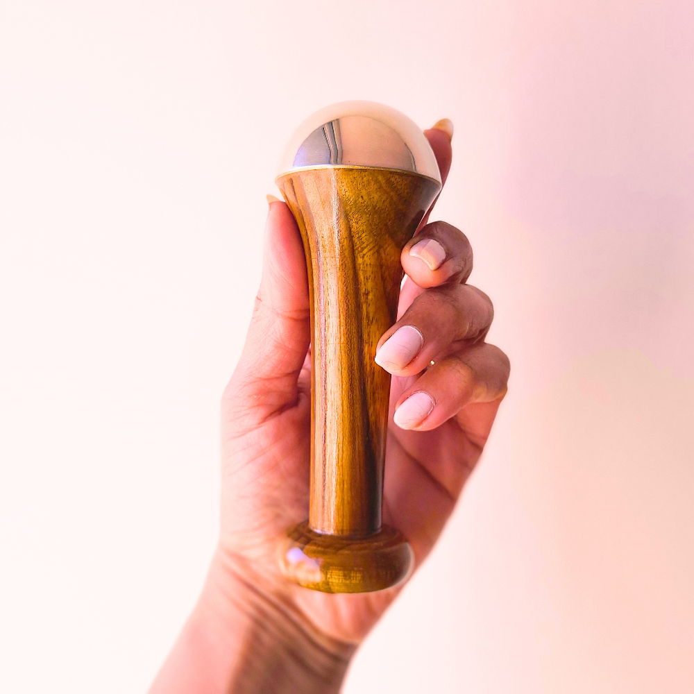 Wooden Facial Roller/ Ayurvedic kansa wand
