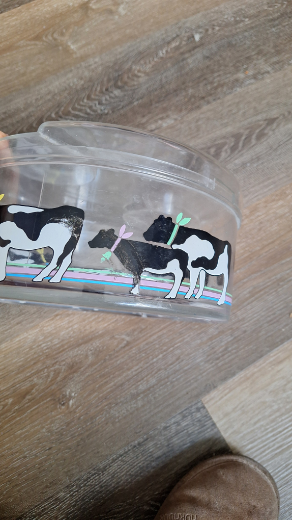 Vintage Cow salad bowl with lid - photo 2