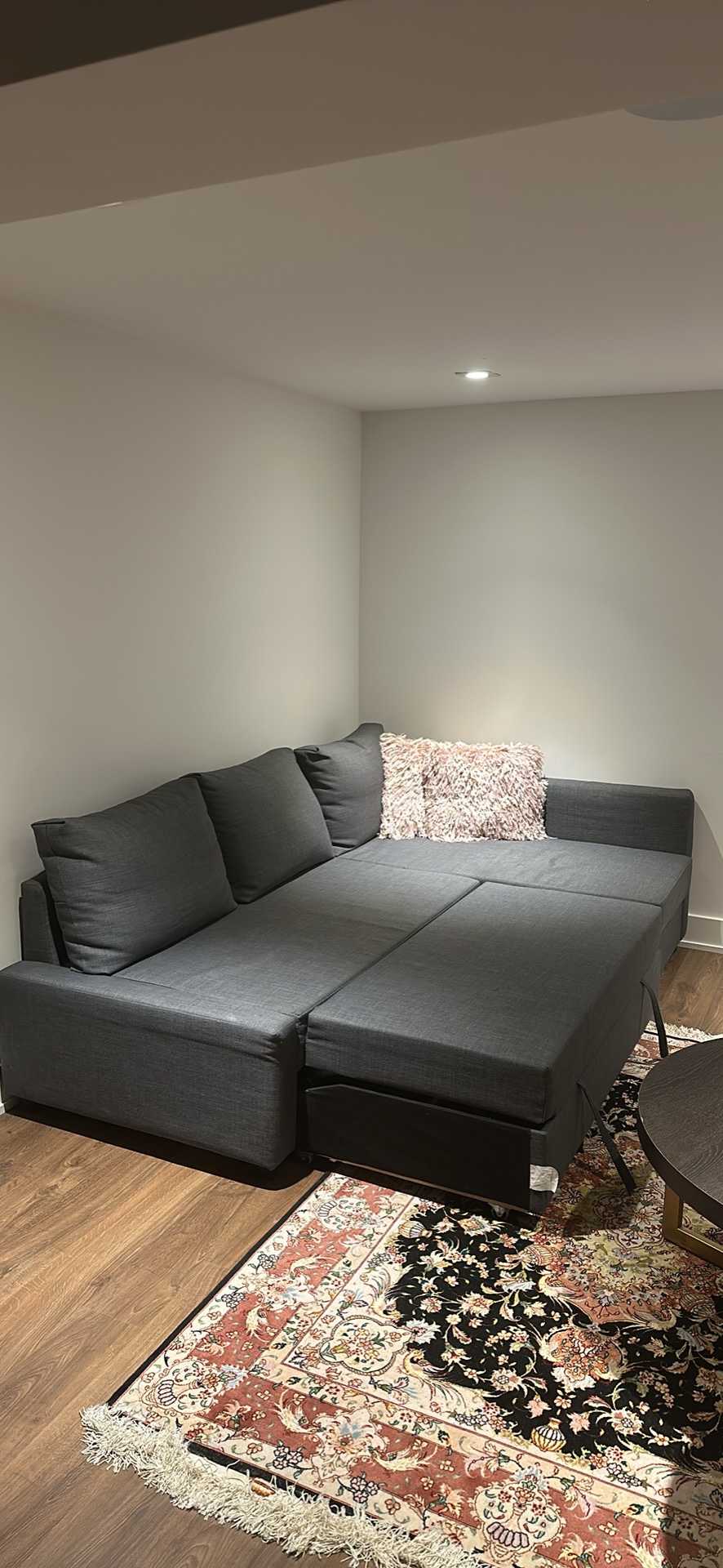 Grey Sectional pull out Sofa Bed