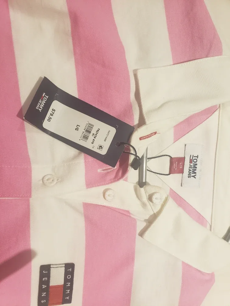 Tommy Jeans Striped Long Sleeve Polo image indicator(2)