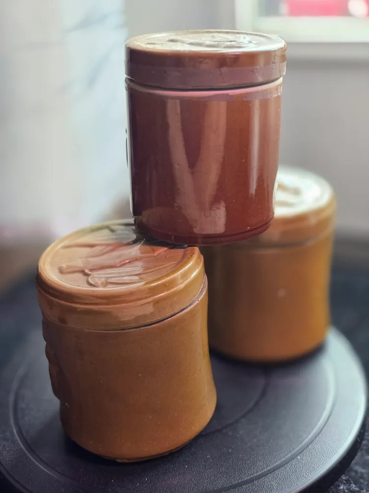 Set of 3 Vintage Ceramic Jars with Lids image indicator(2)