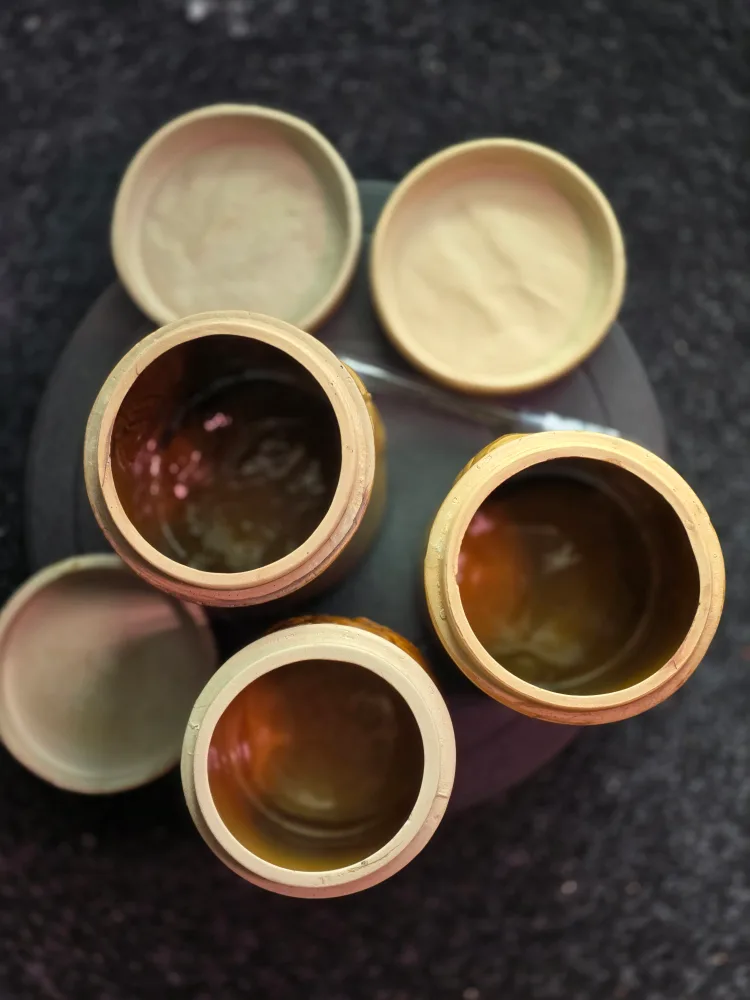 Set of 3 Vintage Ceramic Jars with Lids image indicator(3)