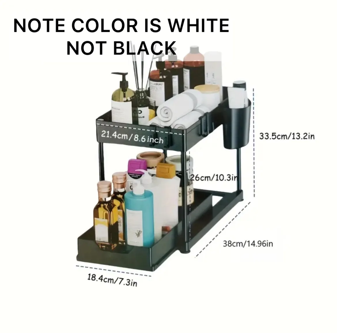 Under Sink Organizer with bottom sliding shelf thumbnail