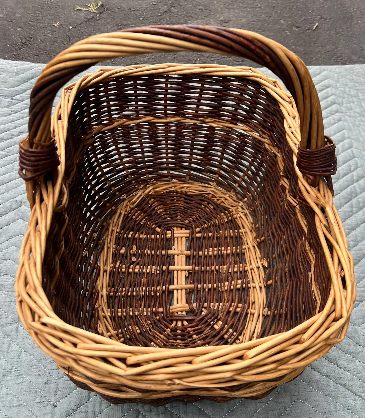 2 Handmade Wicker Baskets thumbnail