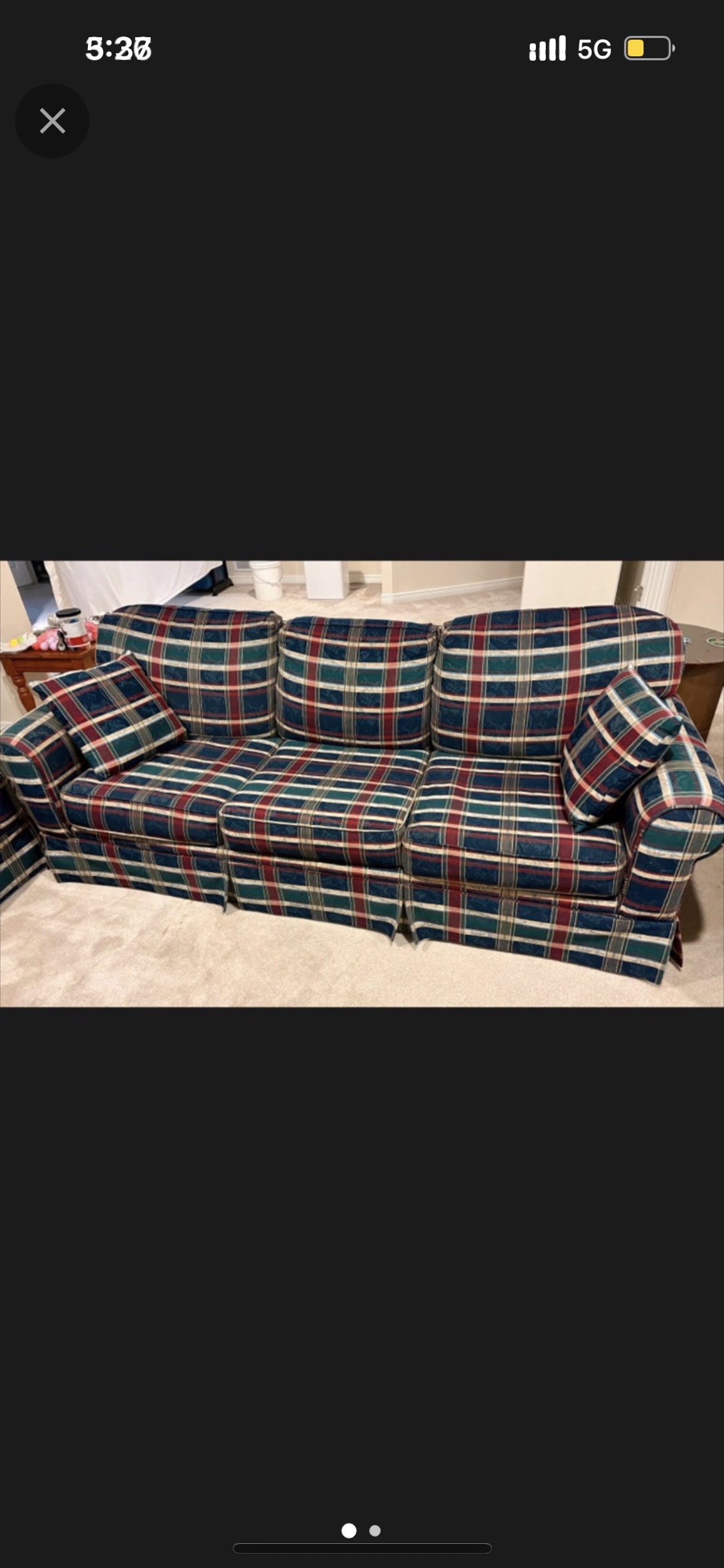 Couch and Sofa Love Seat Set