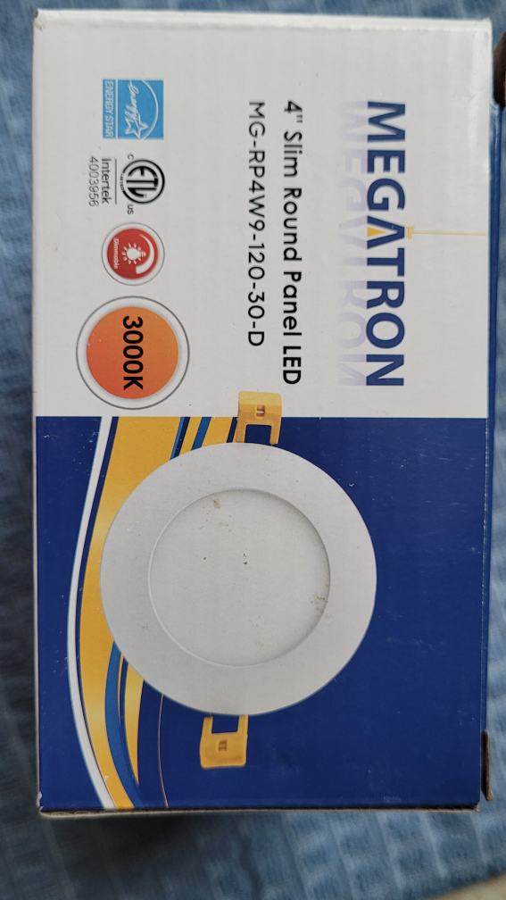 Potlights - new in box - 4" Slim Round Panel LED Light 3000K - photo 2