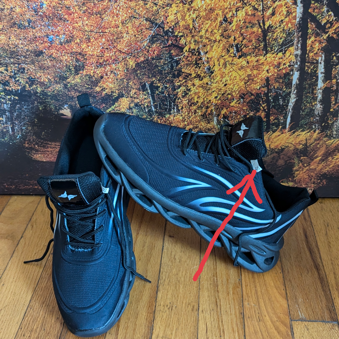 Black and White Running Shoes