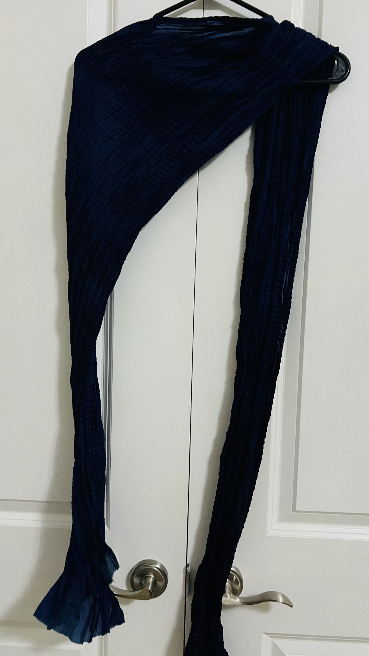 Navy Blue Embellished Velvet 3 pc Suit - photo 3