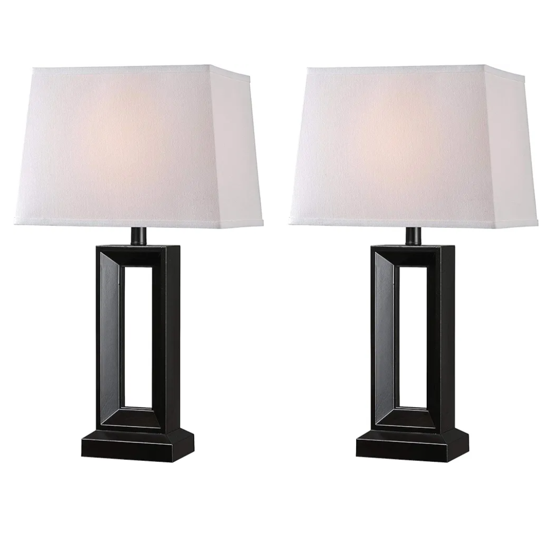 New Kenroy Home Modern 2-Pack Black Table Lamps - 28” Height