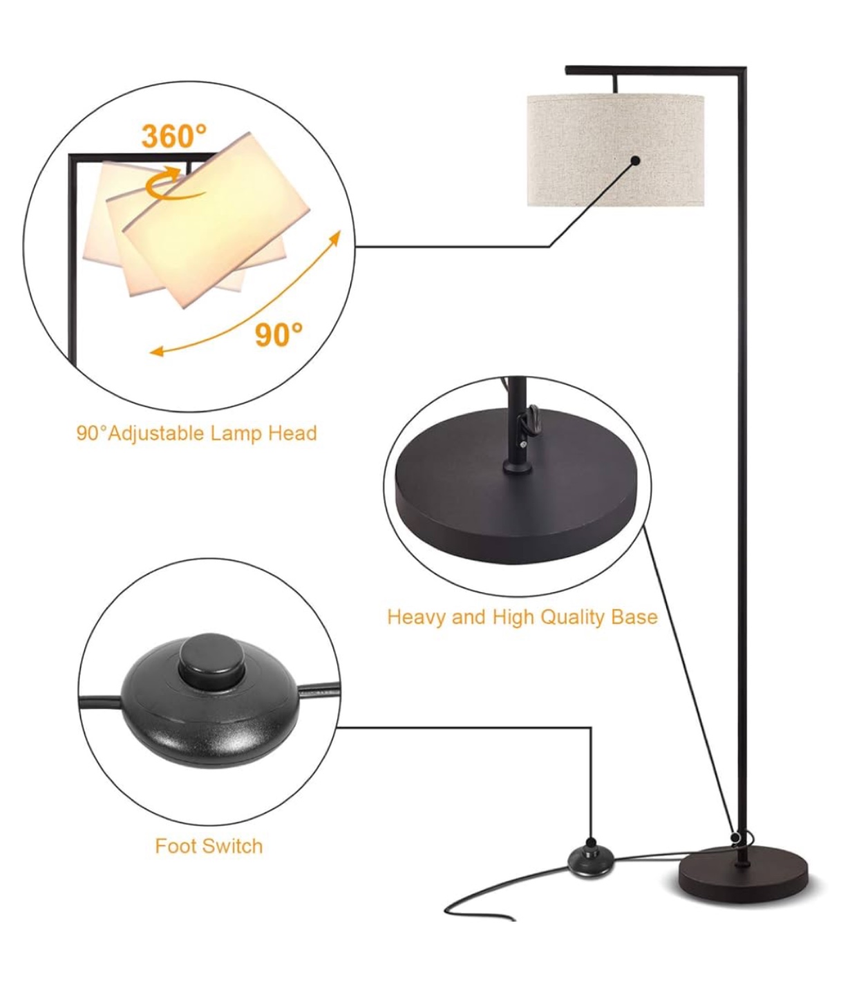 Floor Lamp with Foot Switch - photo 3
