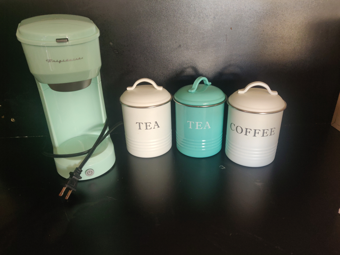 K-cup Coffee Maker; Decorative Canisters