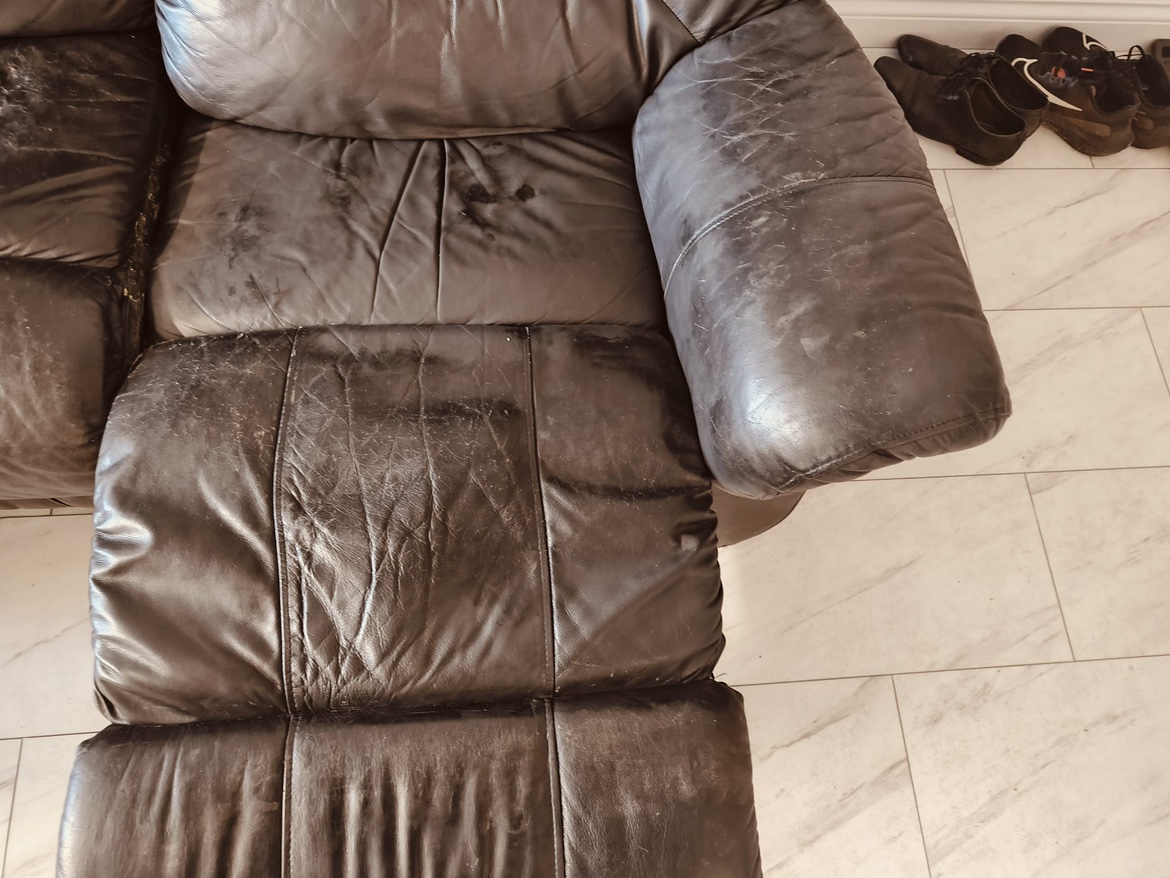 Black Leather Recliner Sofa - FREE - photo 2