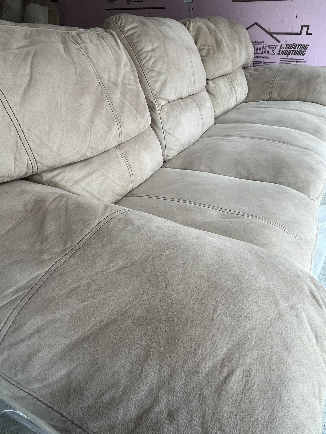 Beige sofa and loveseat - photo 3