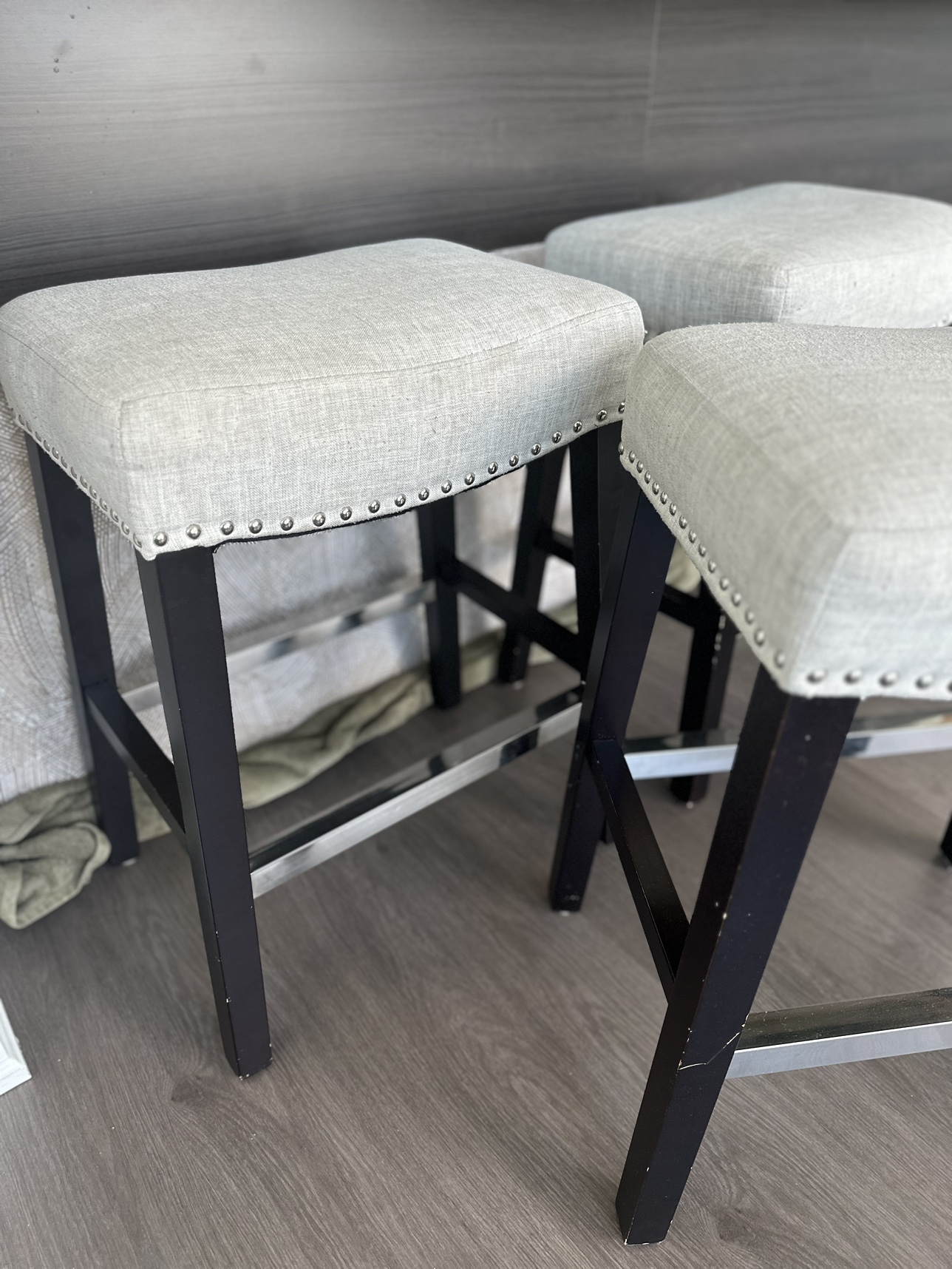 Set of 3 Bar Stools - photo 4