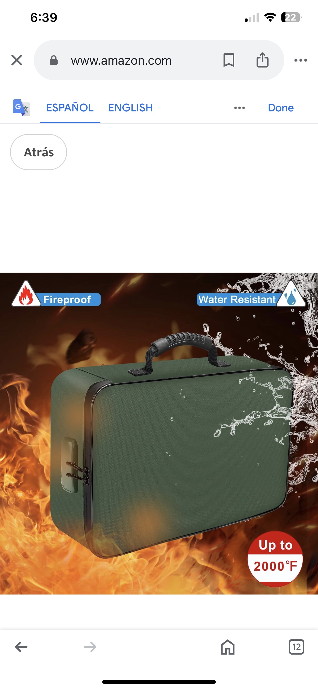 Fireproof and Waterproof Document Bag BRAND NEW - photo 4