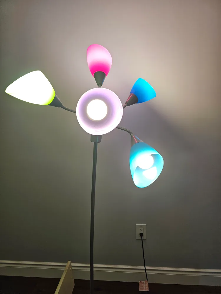 Floor Lamp with Five Heads