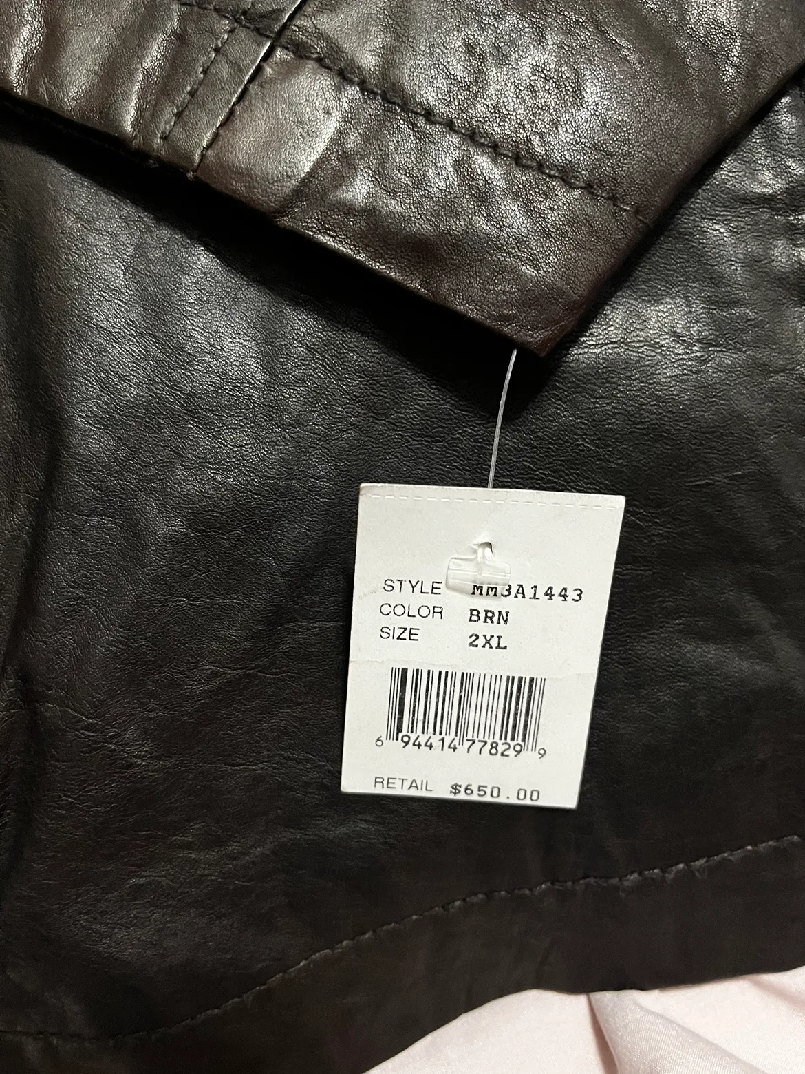 Marc New York Andrew Marc Leather Jacket Size 2XL image indicator(5)