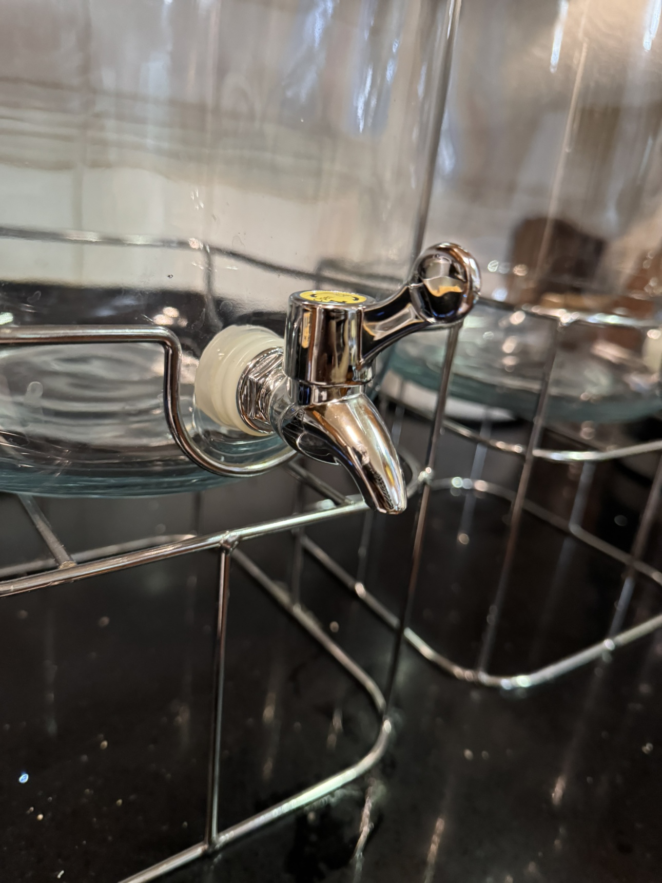 Glass Beverage Dispensers with Metal Stands - photo 4
