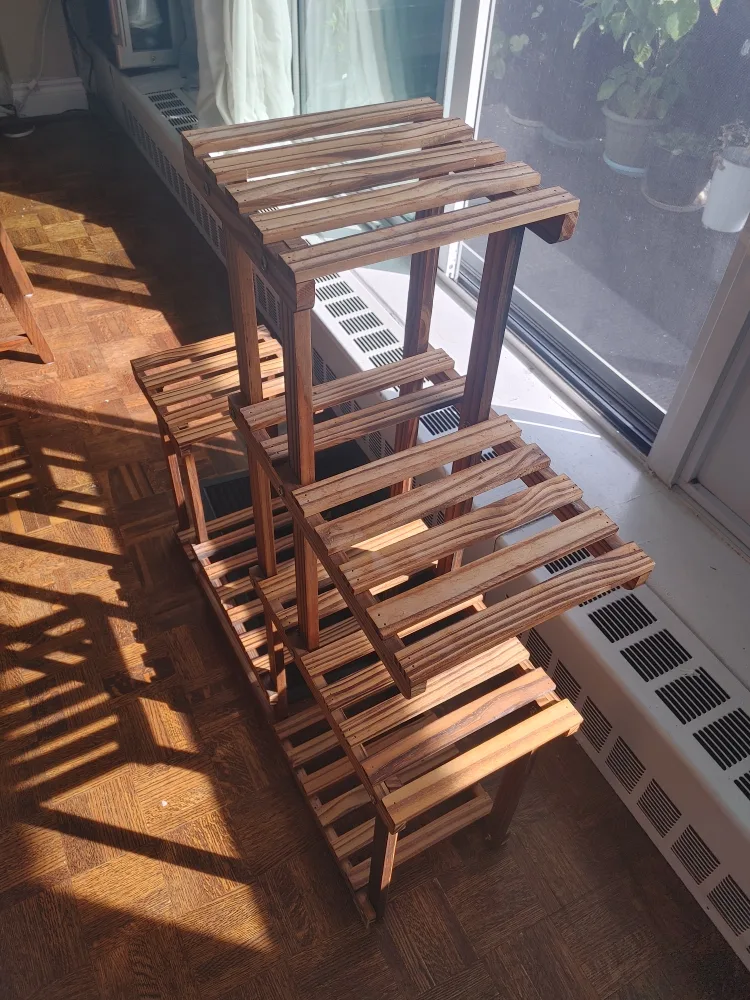 Wooden Multi Platform Plant Stand thumbnail
