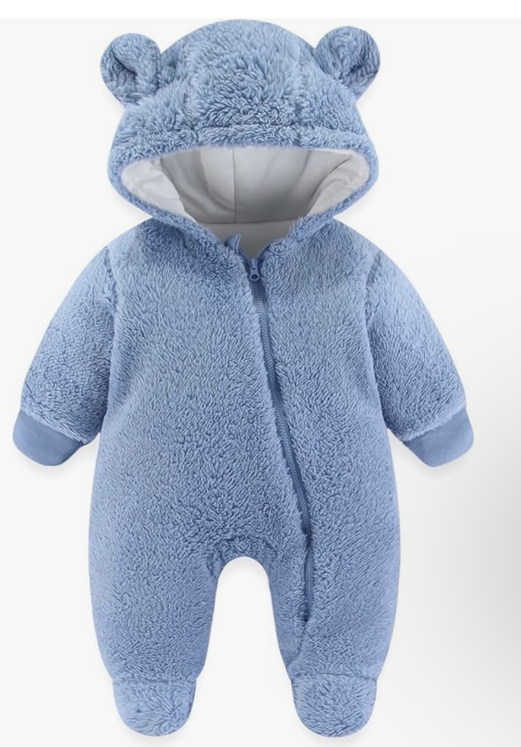 Baby Blue Fleece Snowsuit