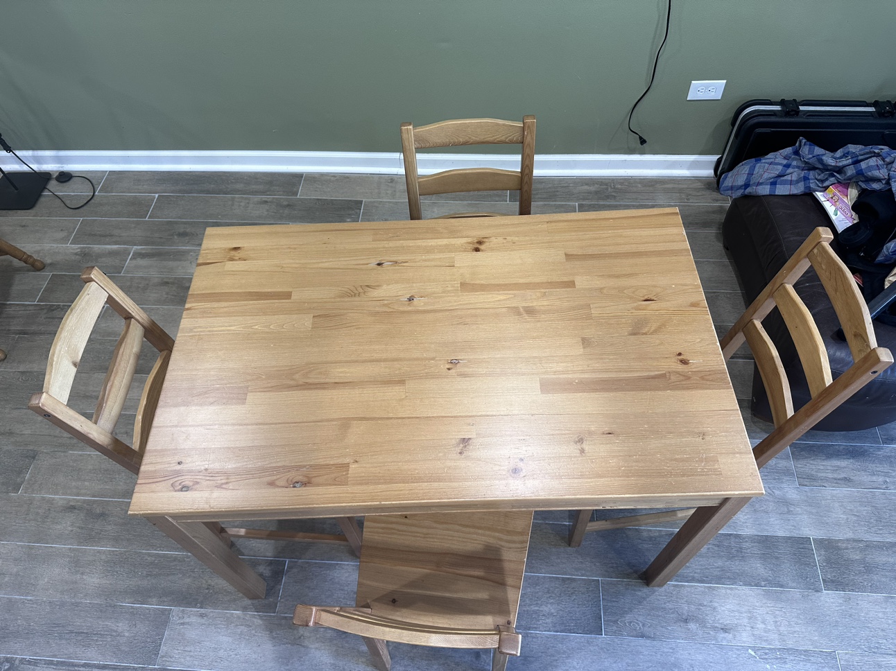 Wooden Dining Table and Chairs Set - photo 2