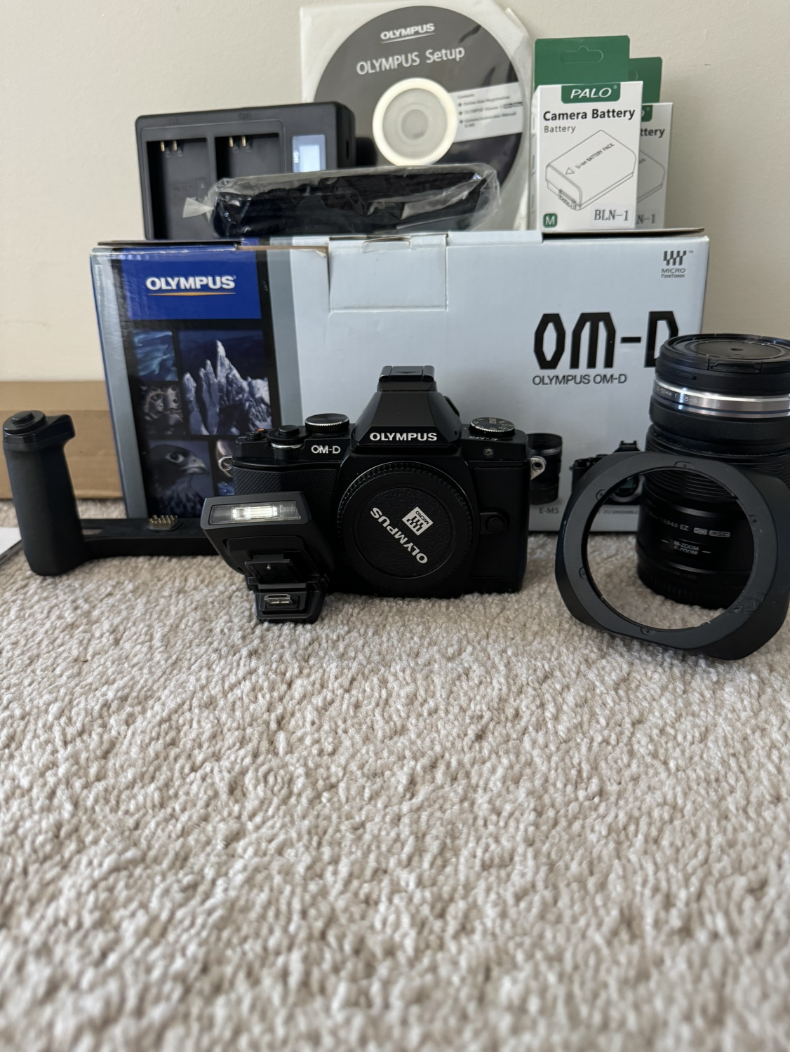 Olympus OM-D E-M5 Camera with Lenses and Accessories