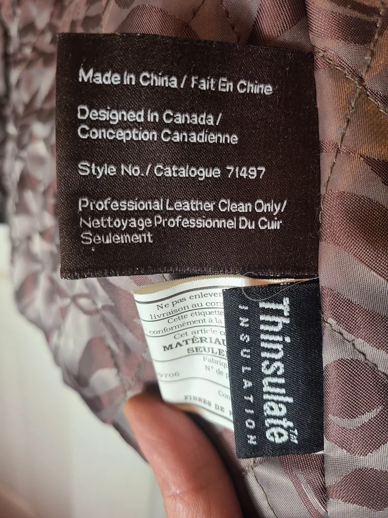 Danier Leather Jacket Thinsulate w/Faux Fur Collar image indicator(6)