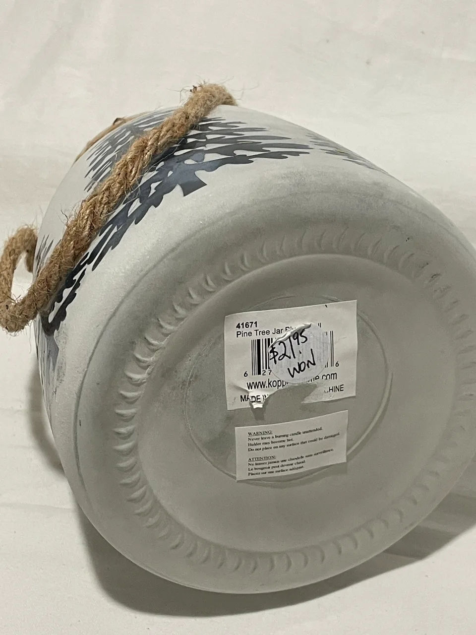 Pine Tree Glass Jar/ candle holder image indicator(2)