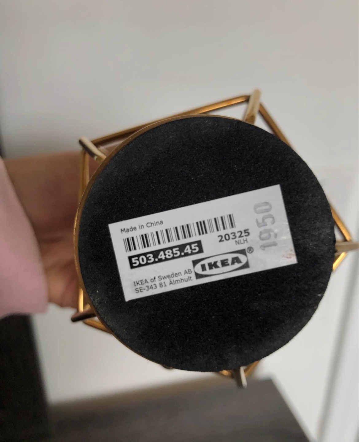 IKEA PÄRLBAND Gold Candle Holder - photo 3
