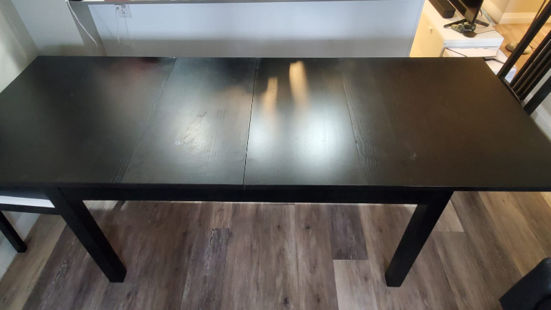 Black Extendable Dining Table and Four Chairs - photo 3