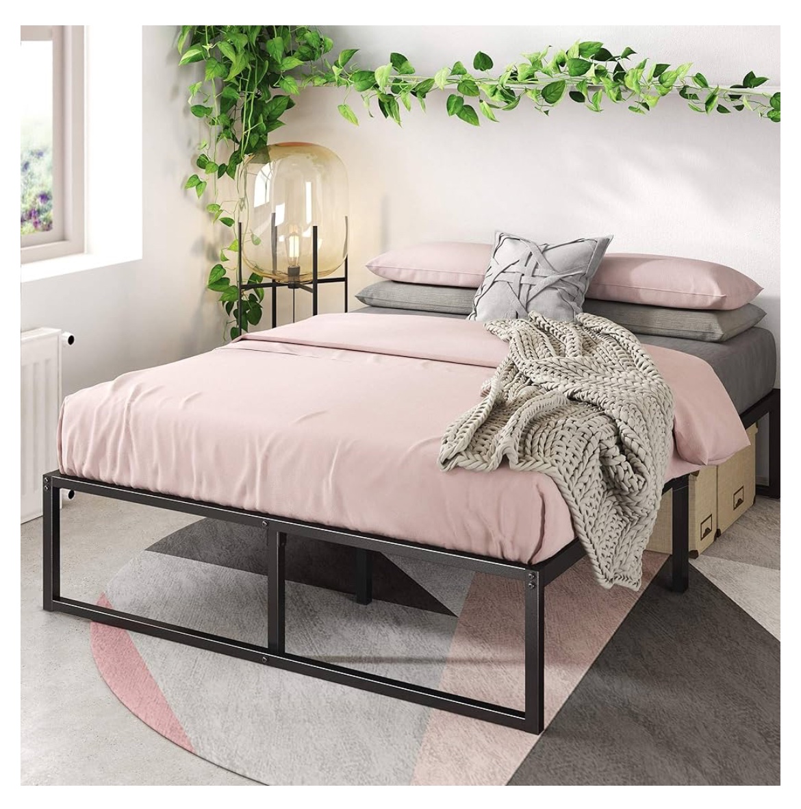 NEW Zinus Queen Bed Frame – Steel Slat Support Metal UNOPENED