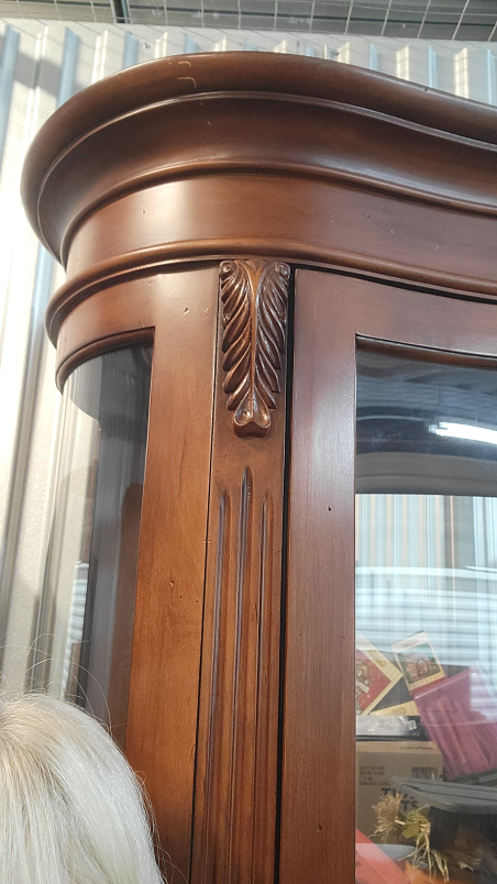 Wooden Curved Glass Cabinet - photo 3