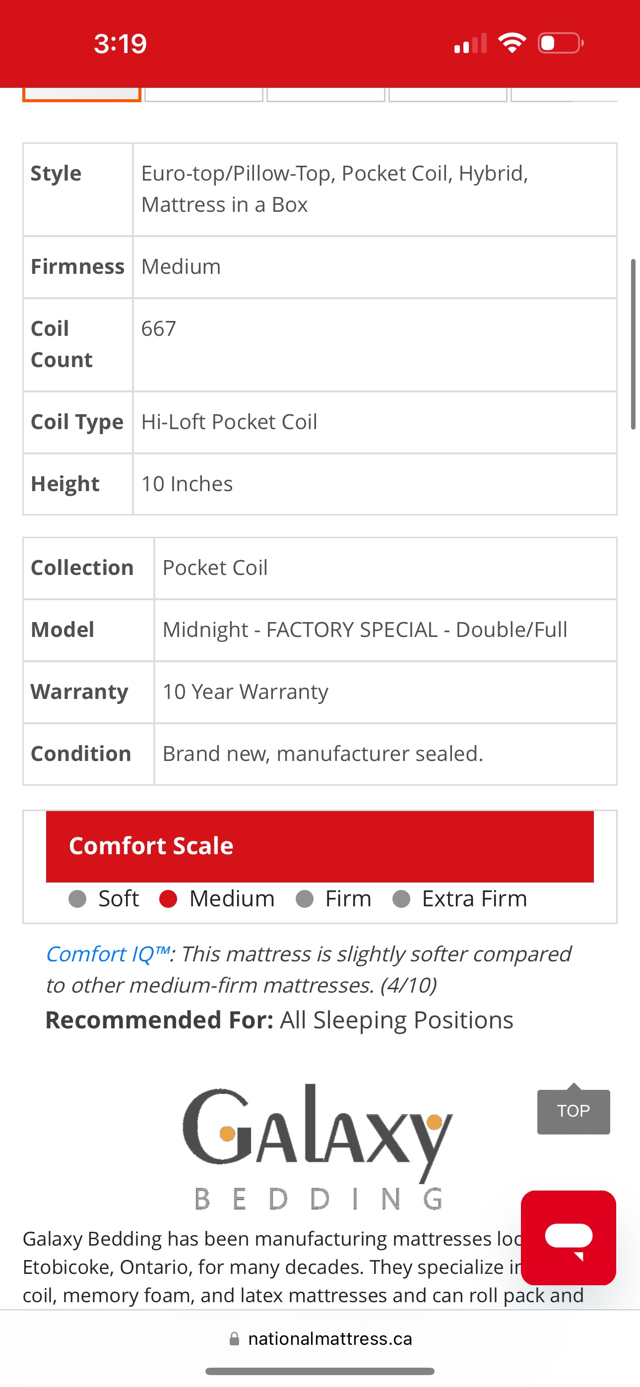 Galaxy Midnight Double/Full Mattress - photo 5