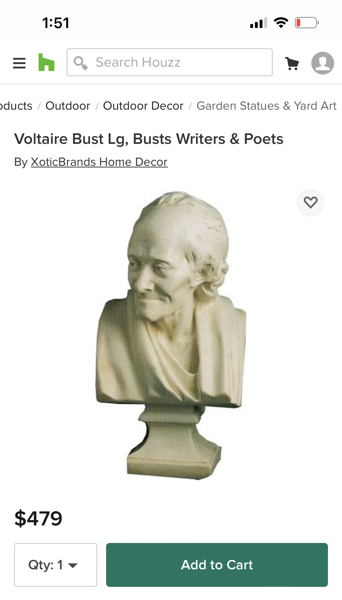 Voltaire Bust - photo 2