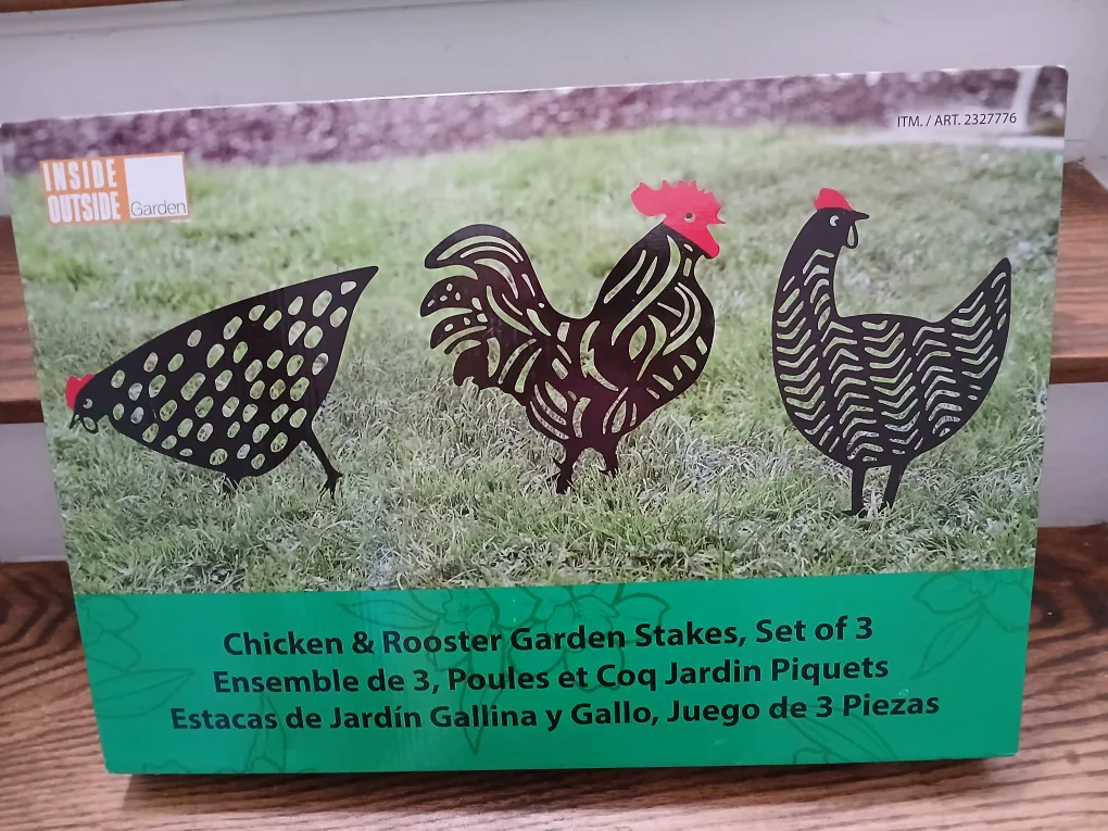 Chicken & Rooster Garden Stakes, Set of 3 thumbnail