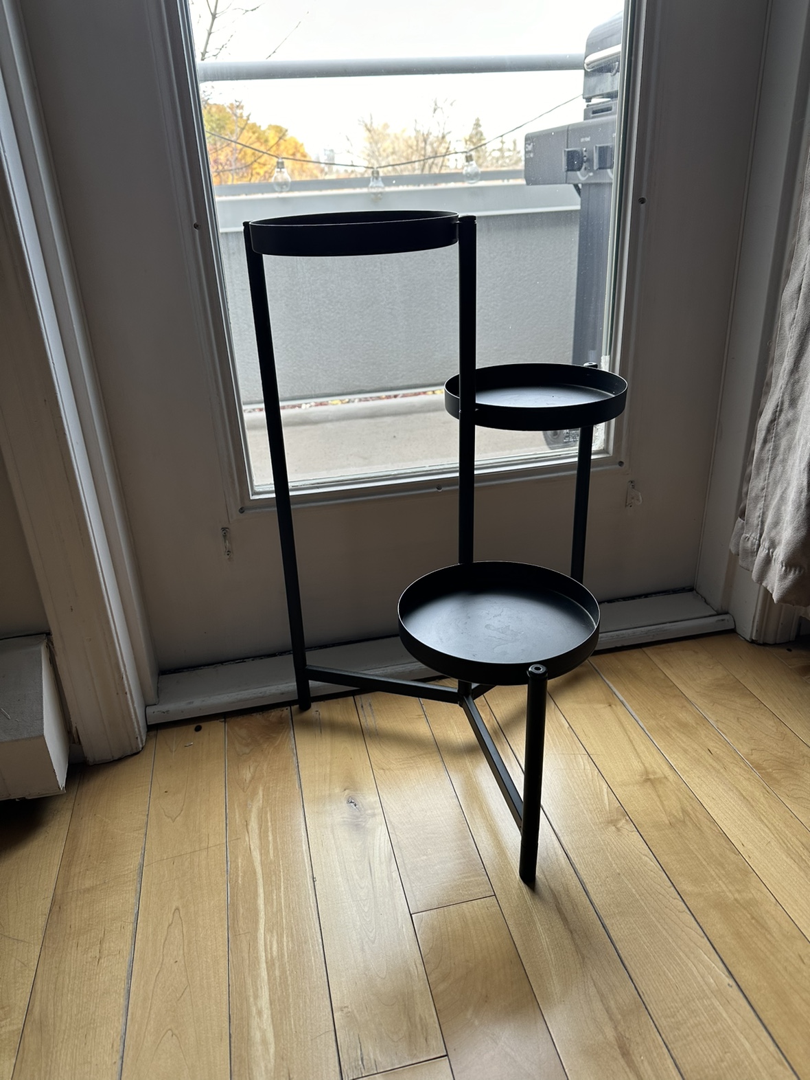 Black Metal Plant Stand - photo 2