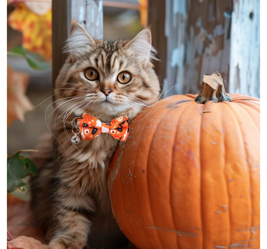 Halloween Cat Collar with Bowtie - photo 5