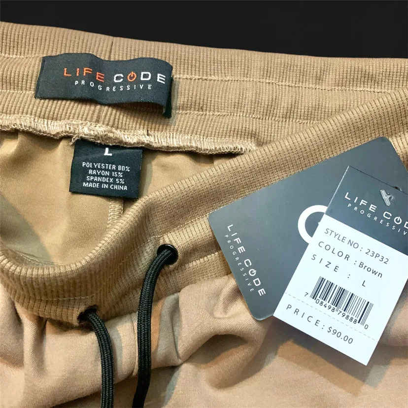 New Men’s Cargo Pants Sweatpants Size L image indicator(8)