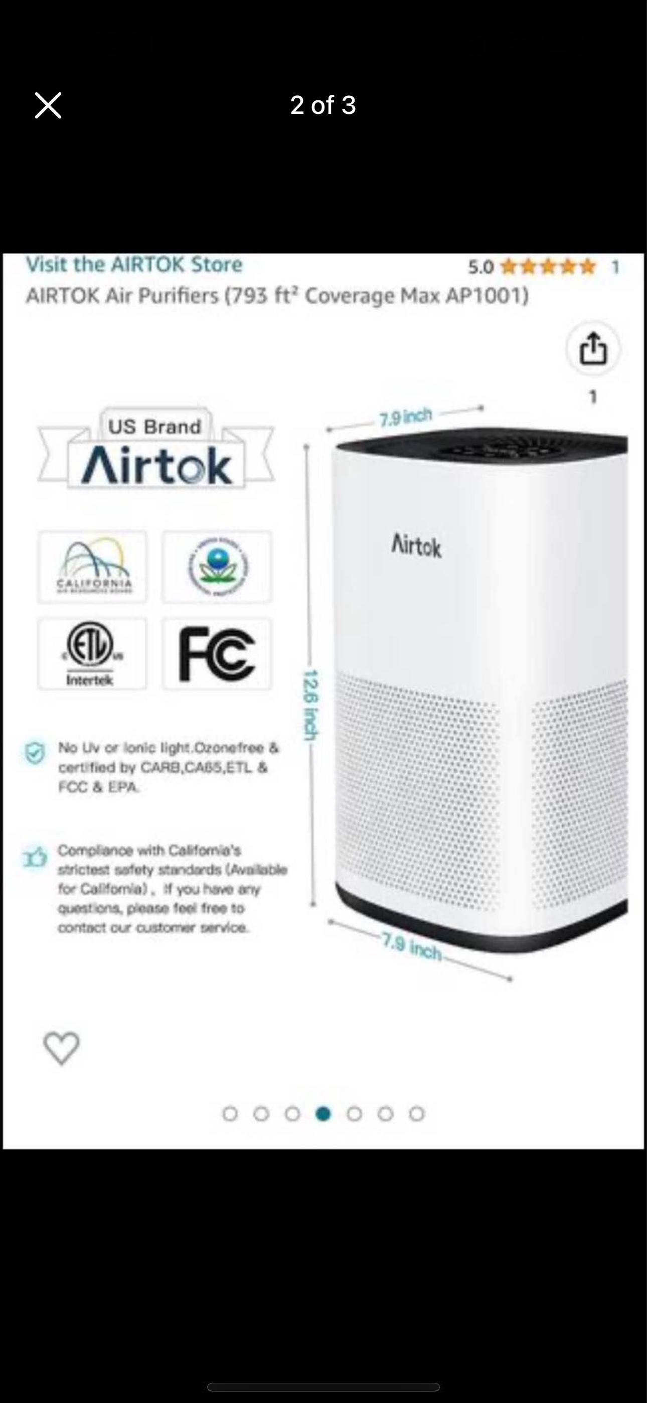 Airtok Air Purifier AP1001 - photo 2