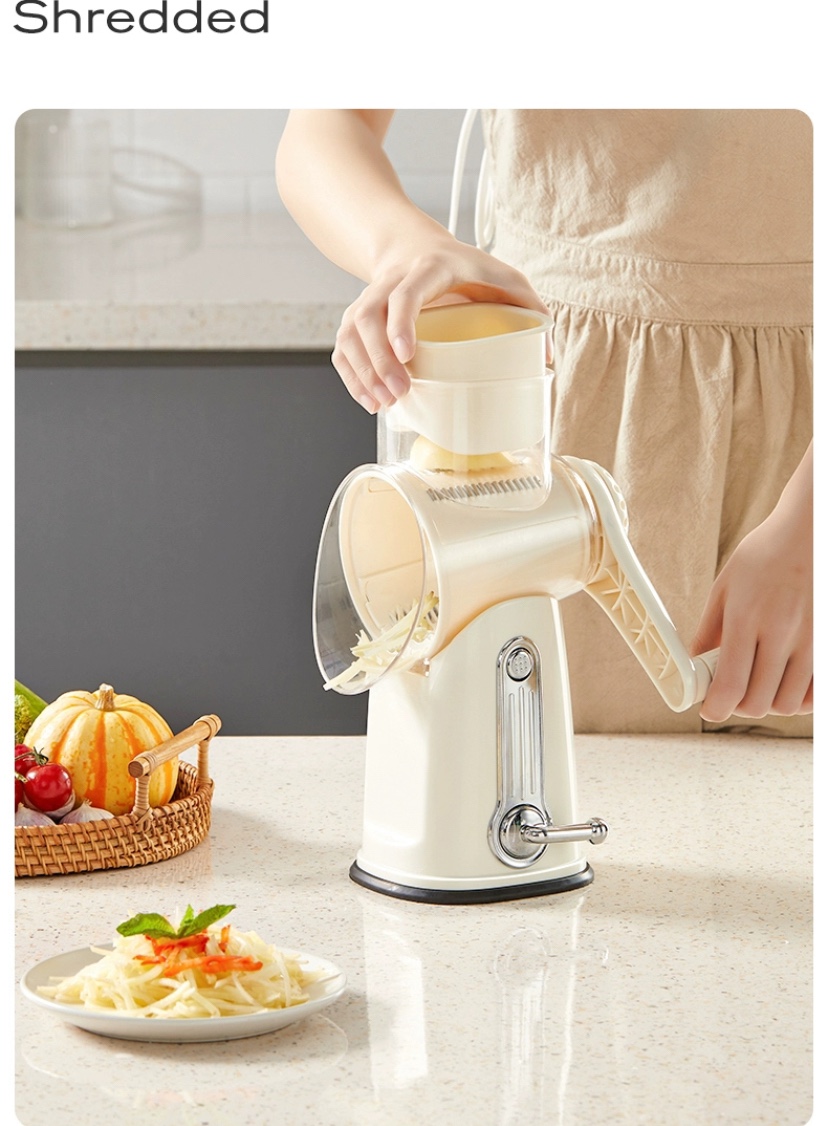 Hand-Crank Food Slicer