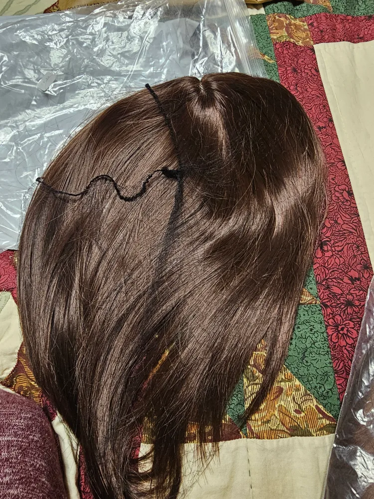 Dark brown clip in hair extensions #freecycle thumbnail