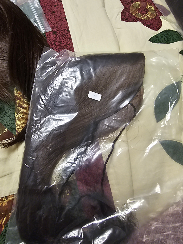 Dark brown clip in hair extensions #freecycle - photo 3