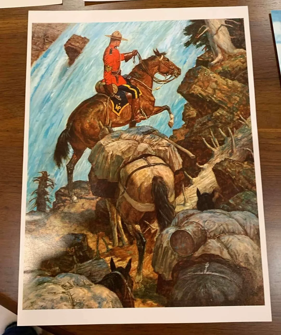Mountie Prints by Arnold Friberg for The Northwest Paper Company image indicator(5)