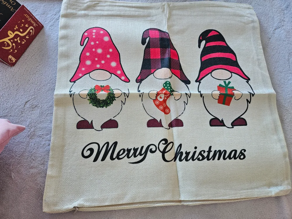 Christmas Gnomes Pillow Cover thumbnail