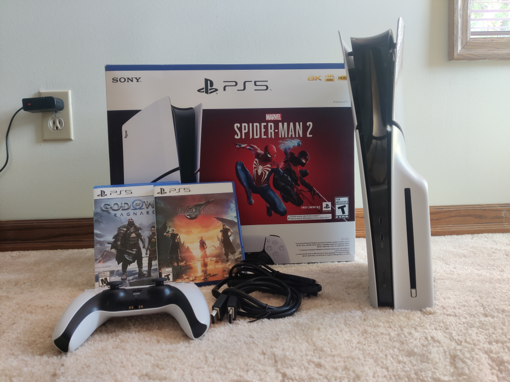 PlayStation 5 disc slim w/ 2 games