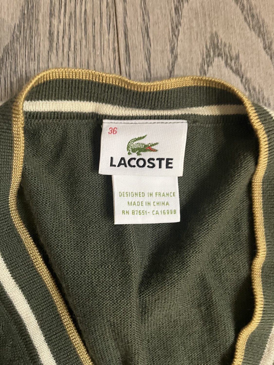 MOVING SALE Lacoste Cardigan with Polo Sweater - photo 2