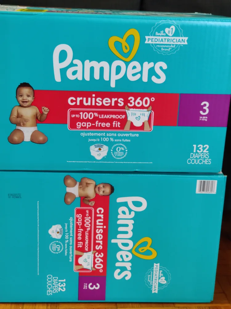 Pampers Cruisers 360° Diapers, Size 3, 132 Count thumbnail