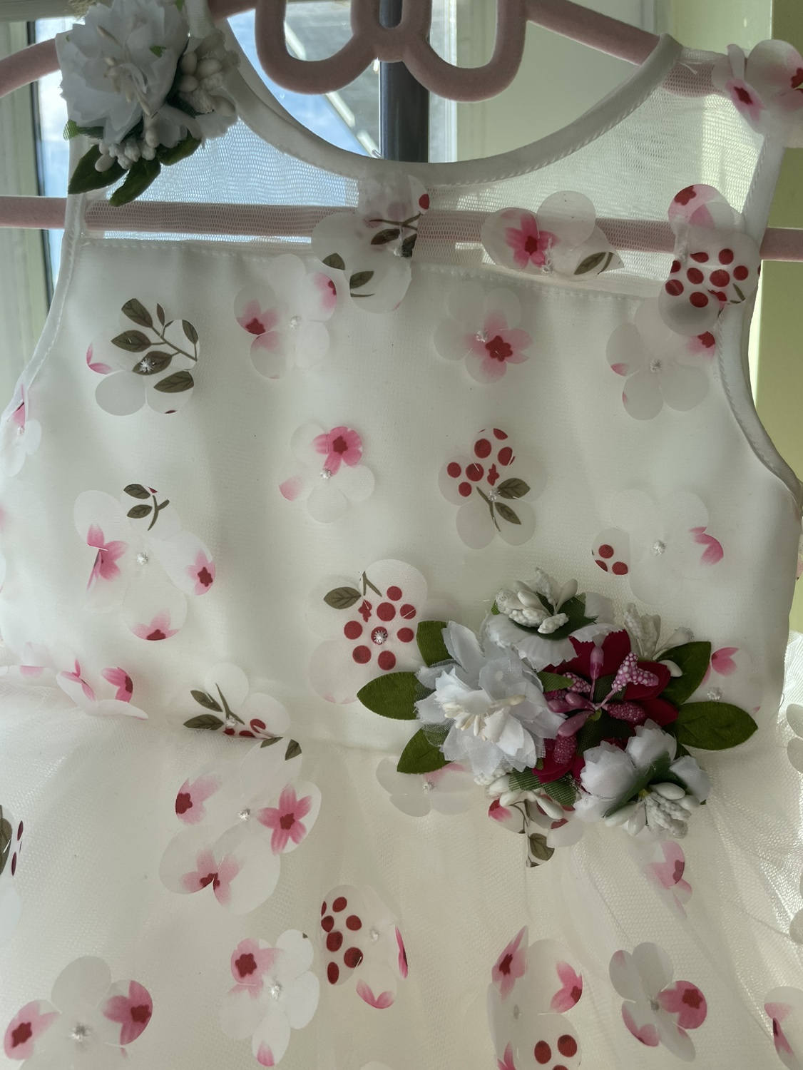 White floral baby dress - photo 3