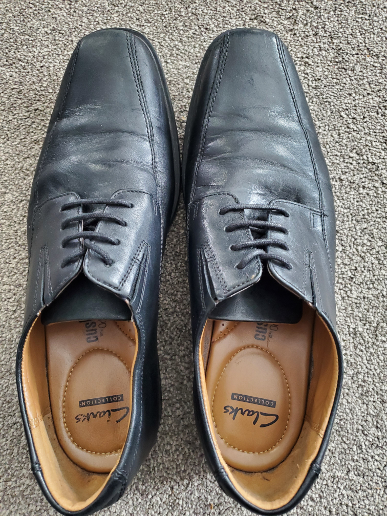 Men's Clarks Black Leather Dress Shoes